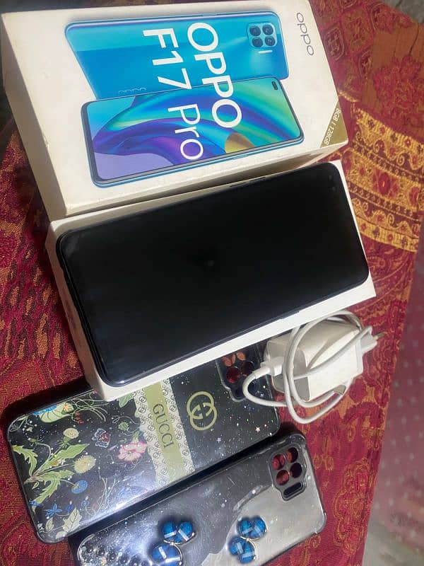 oppo f17pro 8/128 full box with charger box 6