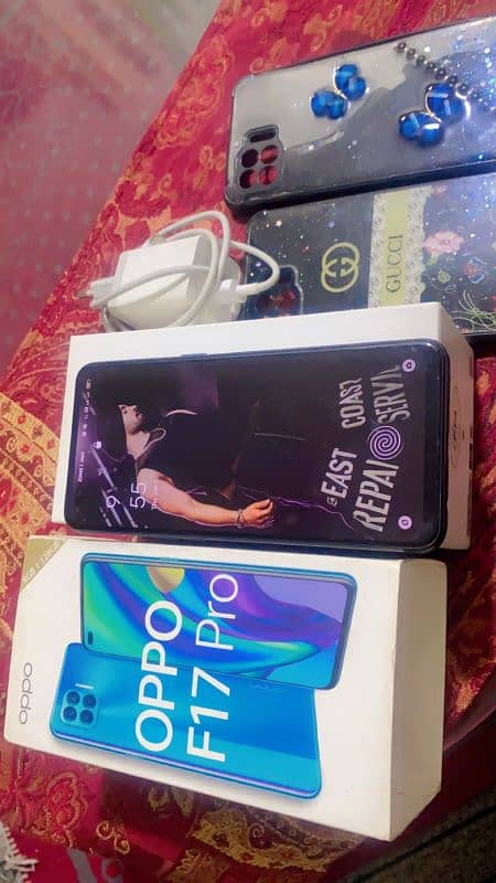 oppo f17pro 8/128 full box with charger box 7