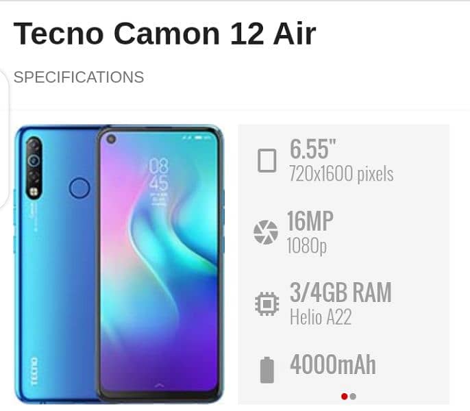 Tecno Camon 12 Air (4/64) with box only panel replaced with box. 1