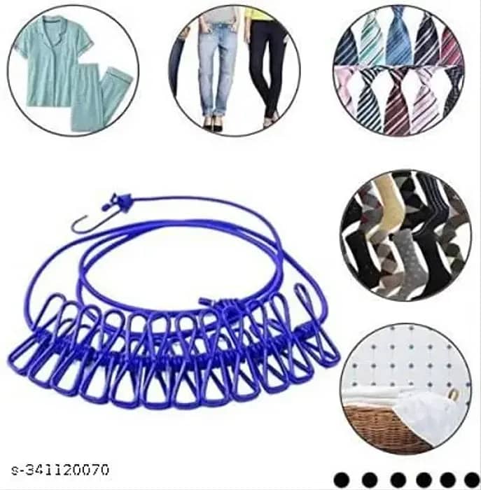 low price Travel Elastic Clothesline Laundry Line Camping Clothes 2