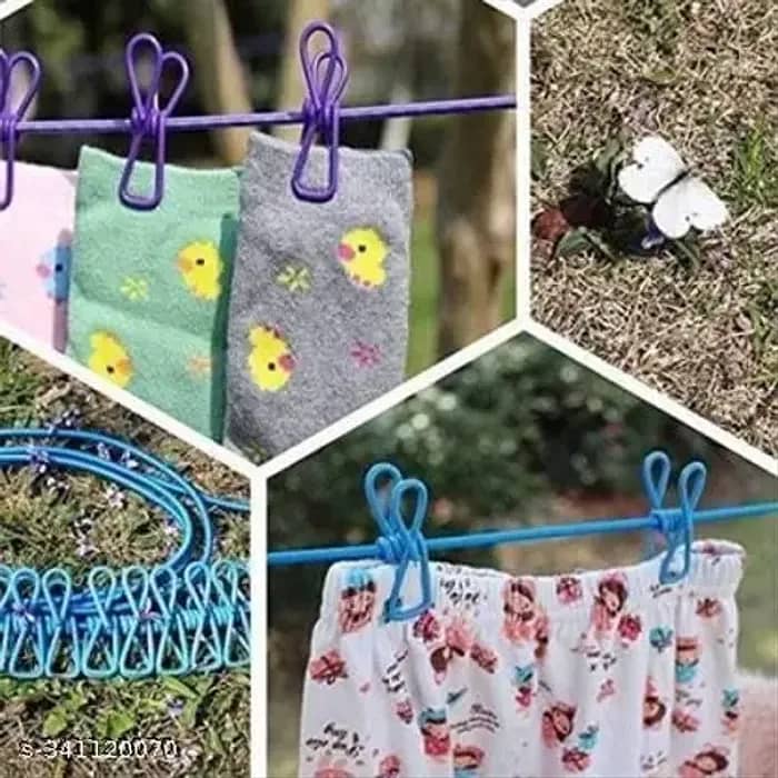 low price Travel Elastic Clothesline Laundry Line Camping Clothes 3