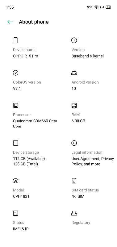 OPPO R15 PRO 6gb 128gb 10/10 h Non PTA"o3o5.1o5five7two. 1"h all read. 14