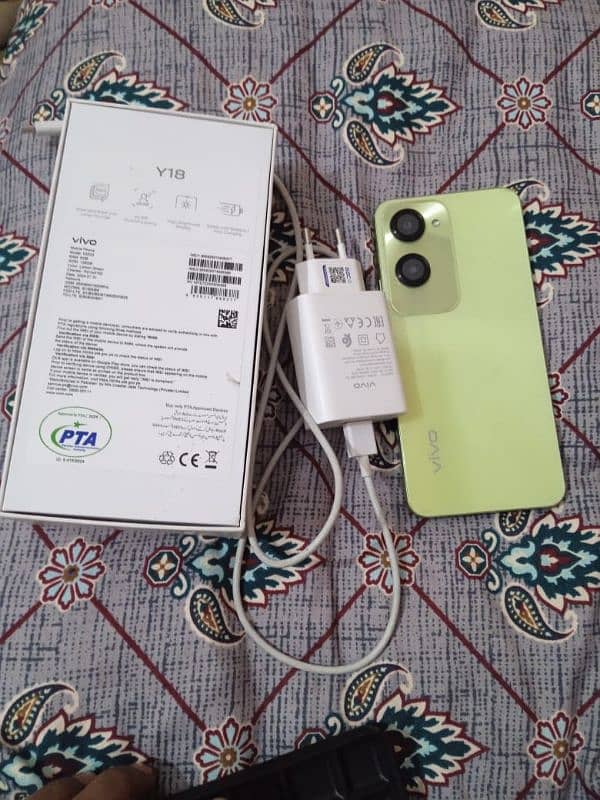 vivo Y 18 6/128 with Box charger 8 month warranty 1