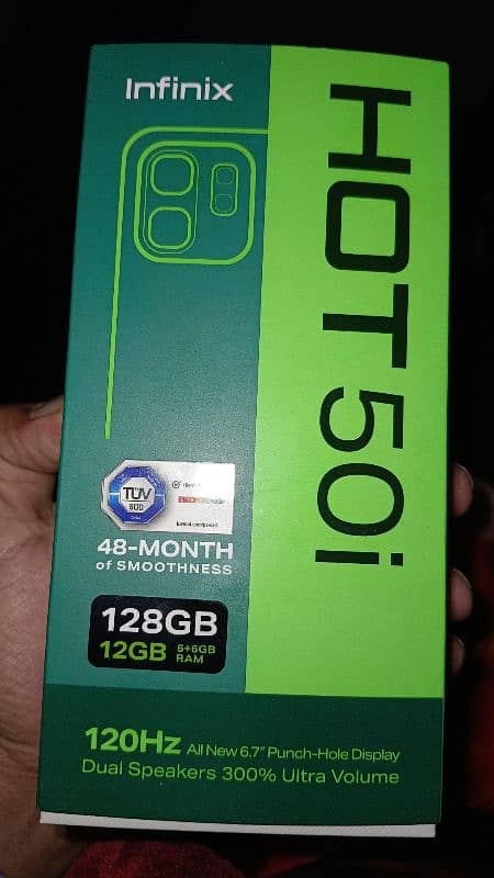 infinix hot 50i just box open for sale 4