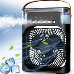 Conditioners USB Electric Fan LED Night Light Water Mist Fun 3 In 1 A