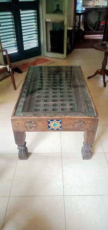 Swati Center Table hand crafted solid wood and. swati folding table. 0