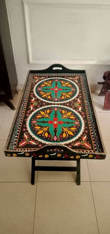 Swati Center Table hand crafted solid wood and. swati folding table. 4