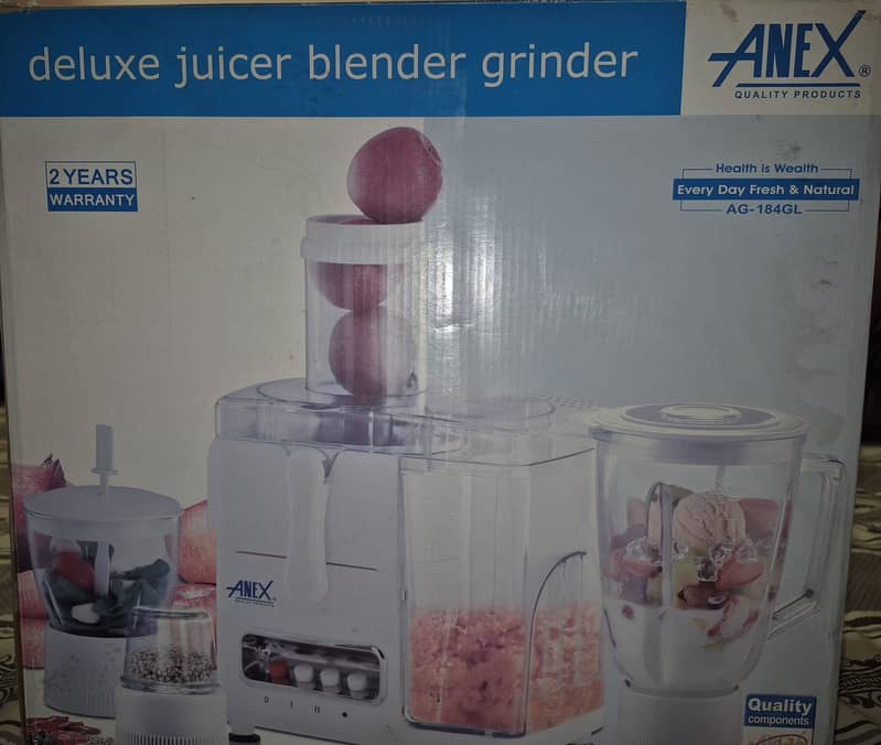 Anex Deluxe Juicer Blender Grinder (model AG-184GL) 0