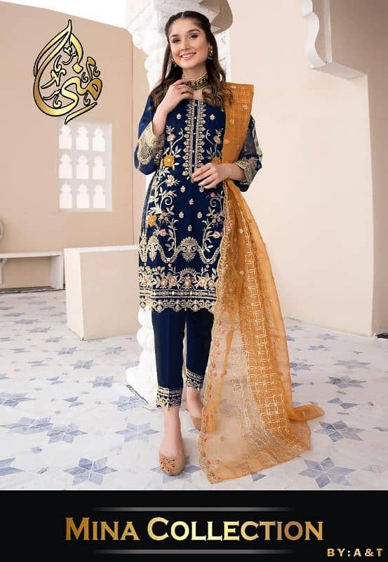 Full Embroiderd Shirt With Emb Dupatta 3pcs 4