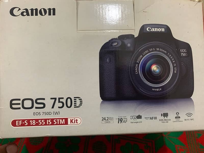 canon 750d with box 6