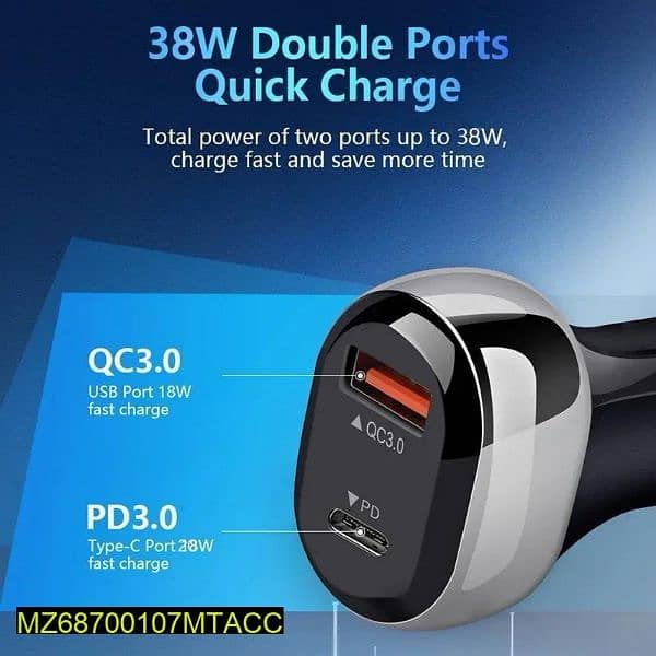 Quick Car Charging Adapter Type - C 1