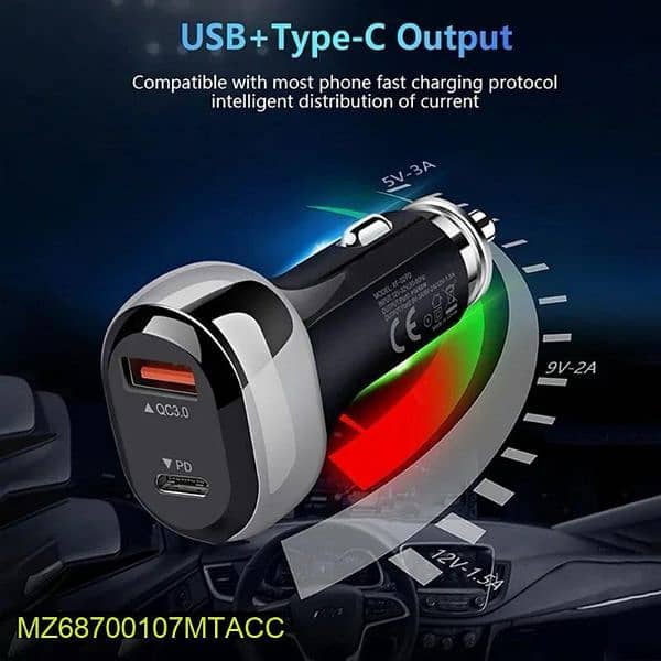 Quick Car Charging Adapter Type - C 5