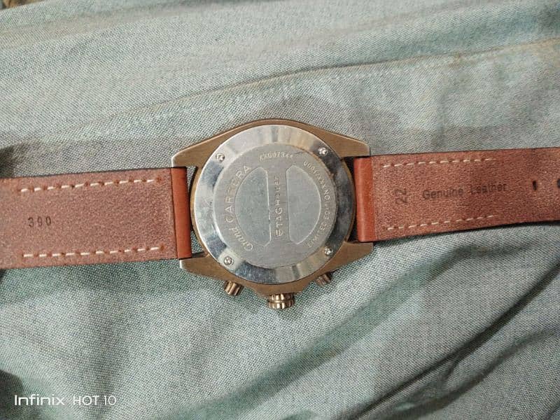 Tag Heuer Carrera Japanese  Brown Dial & Brown Leather Mens Watch 4