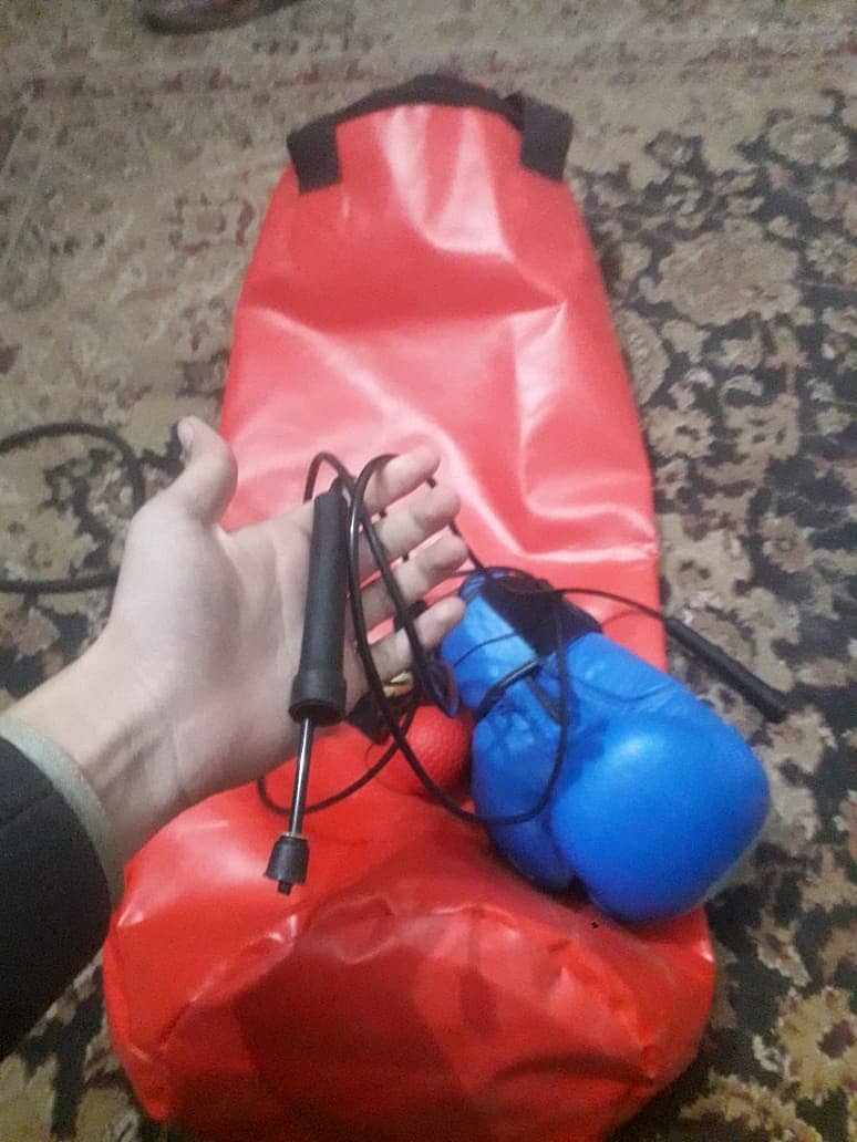 Boxing bag, Gloves, resistance band, speed ball, skipping roop: Sale 2