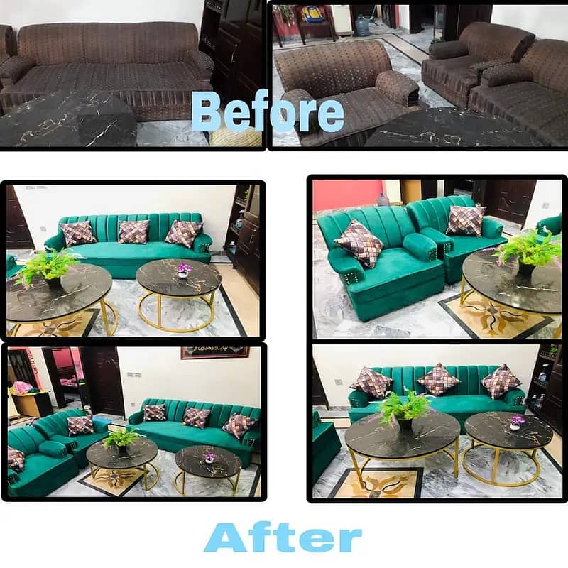 L shape sofa / sofa set / sofa repair / fabric change / sofa poshish 4