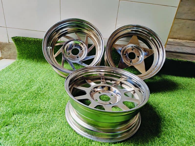 steel deep rims For car And jeep available CoD All of Pakistan 0