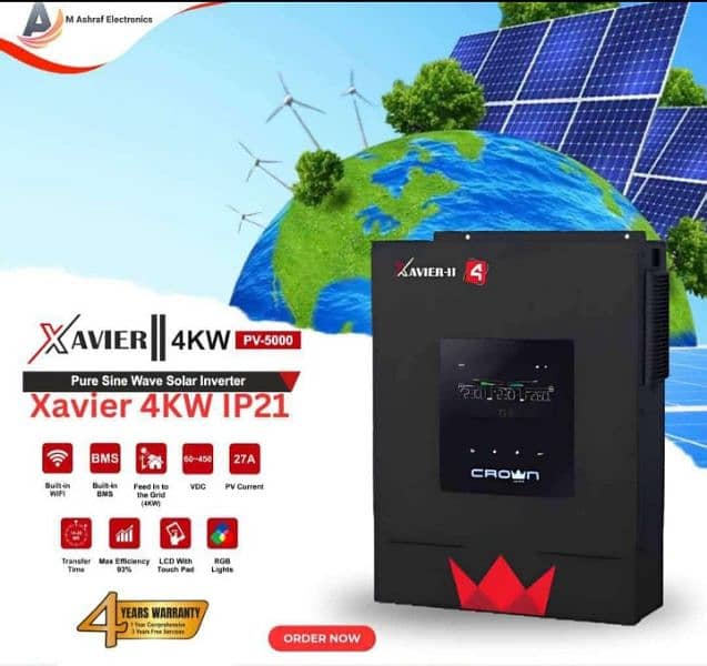 Crown Xavier ll 4000-24v 4kw 4years warranty Crown official delar 0