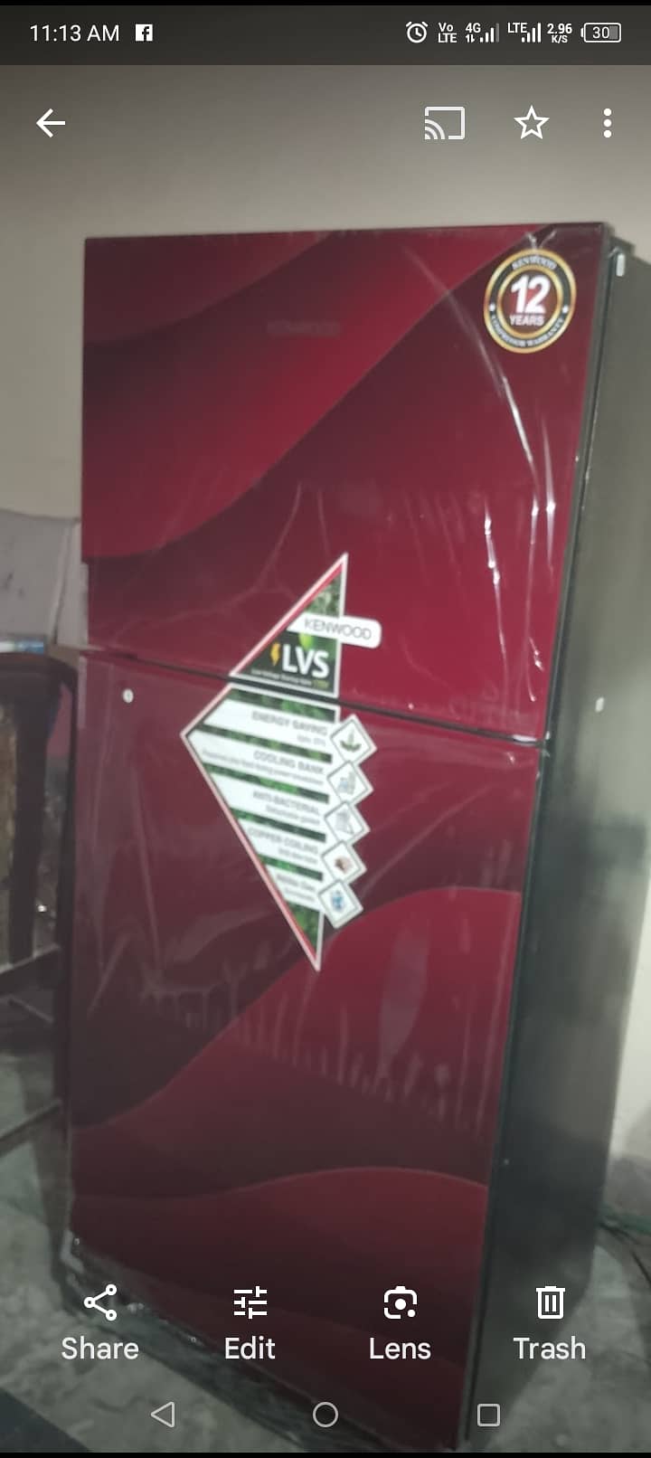 Kenwood fridge non inverter size 16cb delivery free in Lahore 0