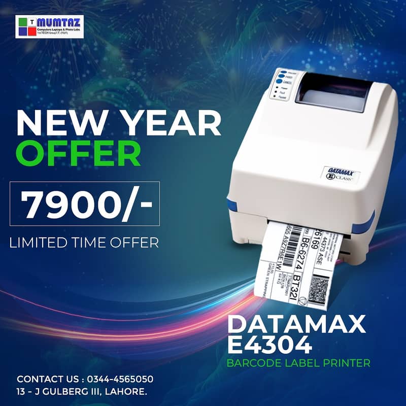 New Year Offer on POS Barcode Label Sticker Printers, Price Only 7900 0