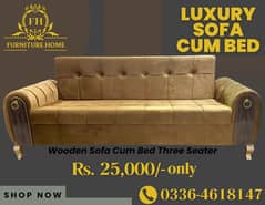 Luxury Sofa Cumbed |Three Seater sofa set|sofa bed |Wooden Sofa Cumbed