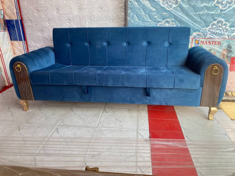 Luxury Sofa Cumbed |Three Seater sofa set|sofa bed |Wooden Sofa Cumbed 5