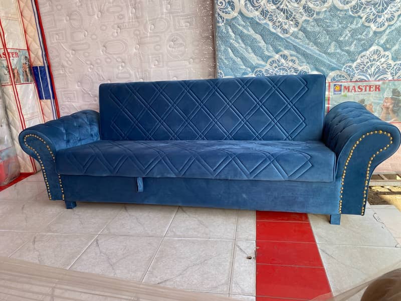 Luxury Sofa Cumbed |Three Seater sofa set|sofa bed |Wooden Sofa Cumbed 7