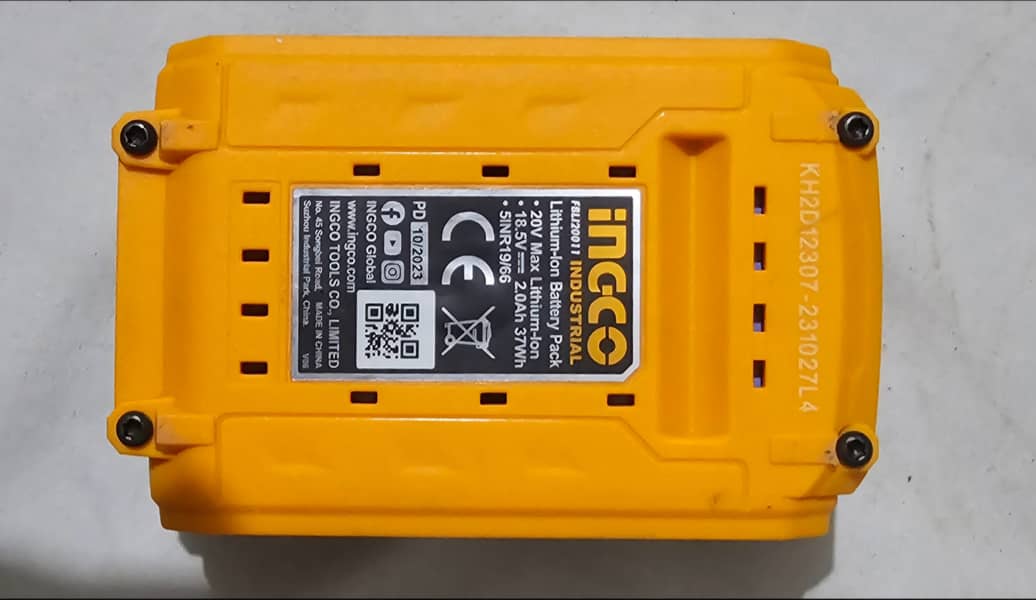 Ingco 20v Lithium-Ion battery pack 2A FBLI20011 1