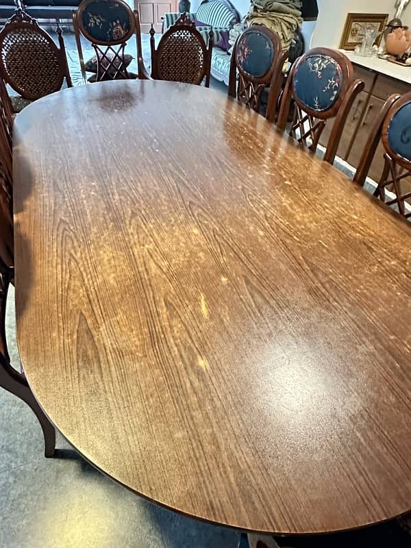 Cedarwood (Diyar Wood) Dinning Table with 8 chairs plus 2 extra chairs 6