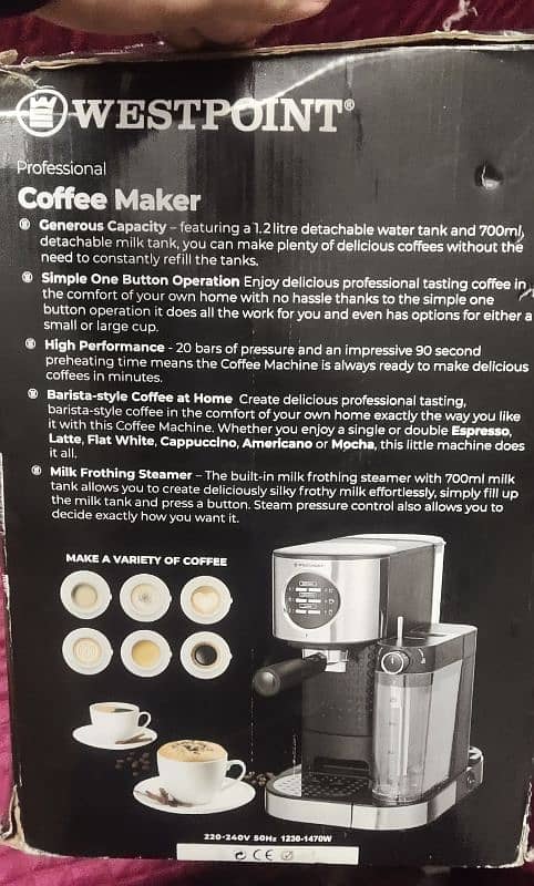 west point coffee maker machine model no WF- 2025 this is used in home 6