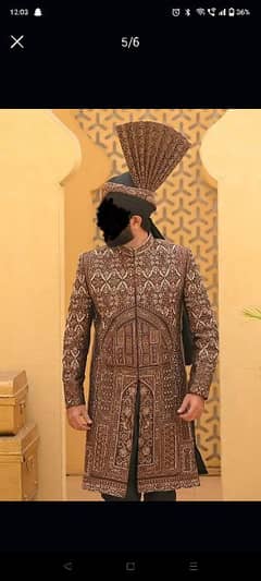 Sherwani Black hand embalished Designer