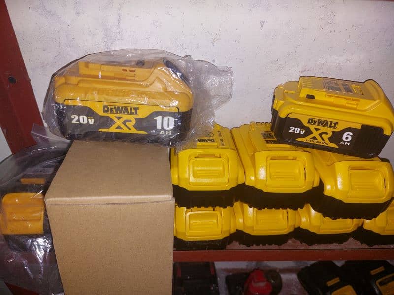 Milwaukee M12 6ah batteries and DeWalt 20V batteries 2