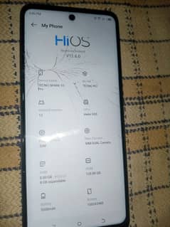 TECNO SPARK 10 PRO GLASS BREAKED