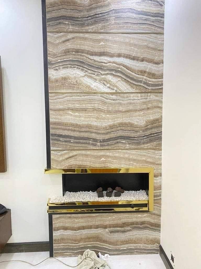 Gas fire place / marble fireplace/ media wall decore/ wall decor idea 0