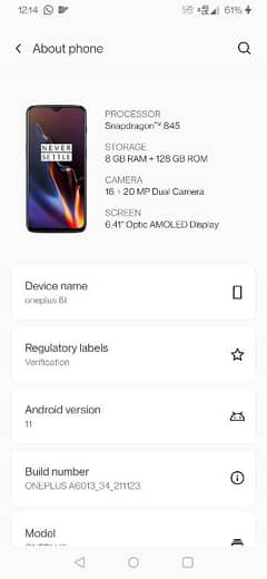 oneplus 6t ruf condition Hy 8/128