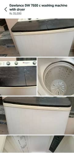 twin cabin Dawlance washing machine