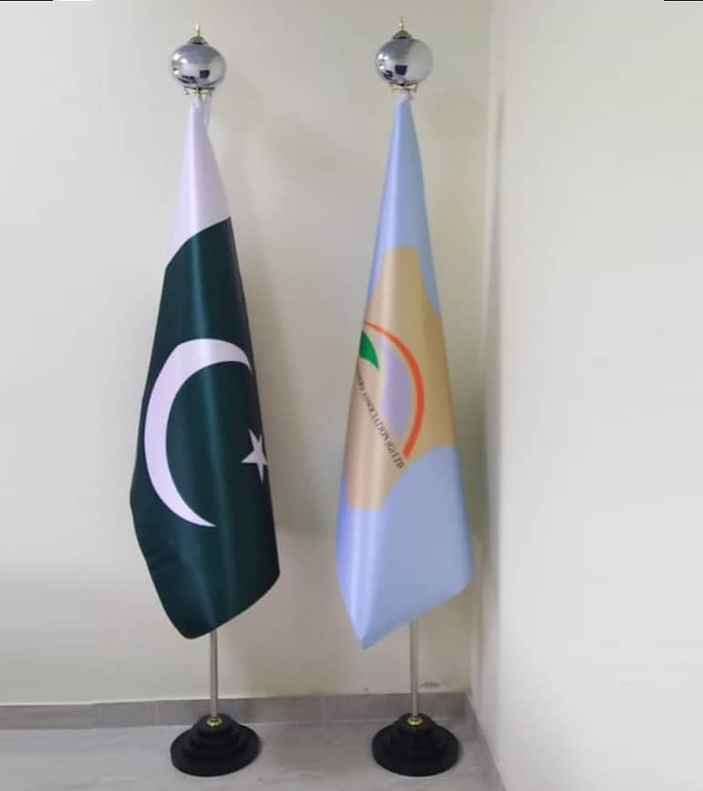 Punjab Government Flag + Pole for Office, company & Country Table Flag 16