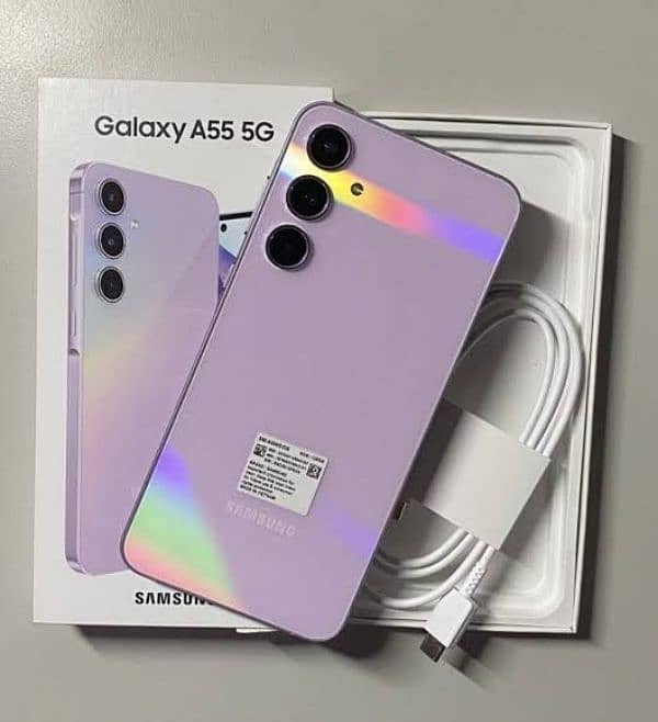 samsung A55 lilac pink color almost new 8gb 256gb 0