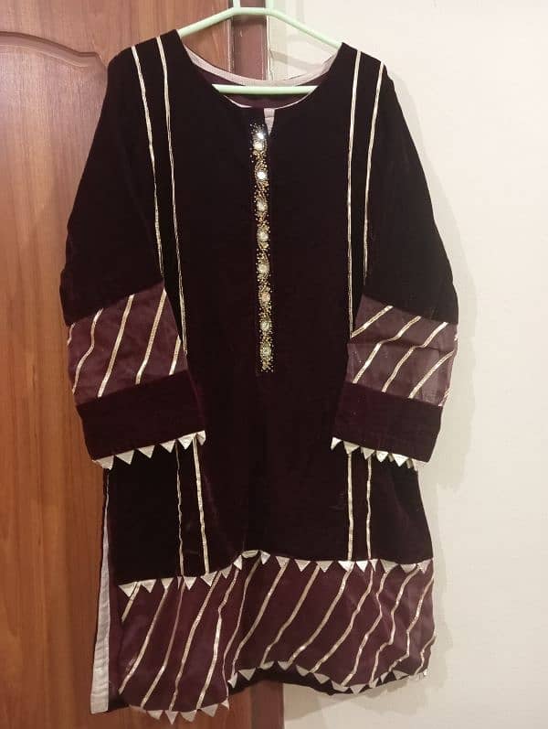 Velvet Kurti for sale in very good condition & reasonable price. 0