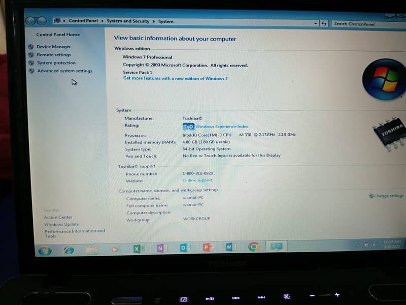 Toshiba Satellite U505-S2005 core i3 3rd generation 1