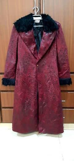 velvet long coat