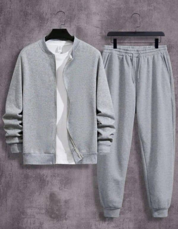 Men's Fleece Zipper Track Suit 0