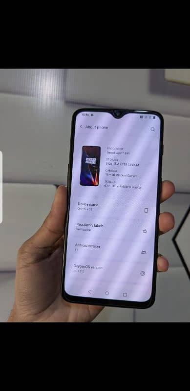 one plus 6t pta approved 8.128Gb  10/10 dual sim 1