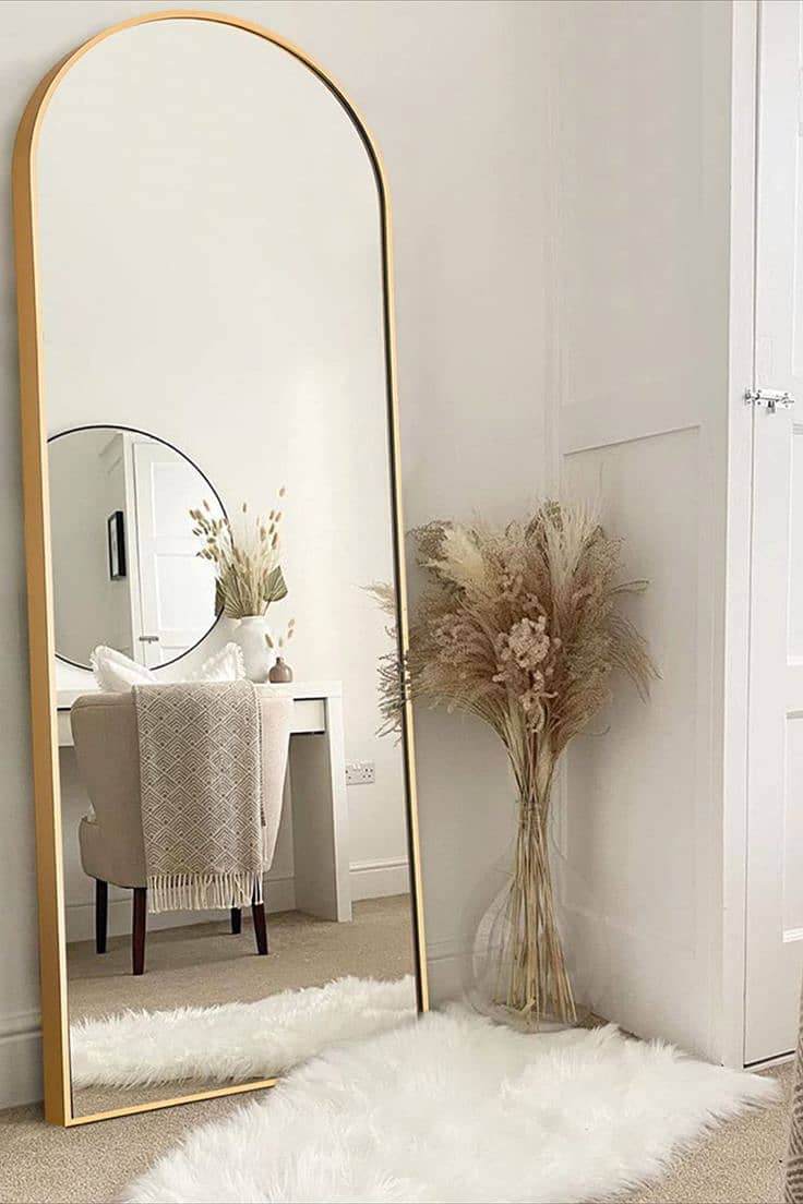 Standing Mirror- Mirro- Sunset Mirror -Console Table - Golden Konsole 5