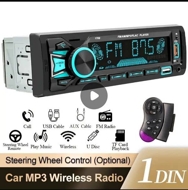 Car MP3 Player Brand new with Remote & steering Remote  USB,AUX,CARD 2