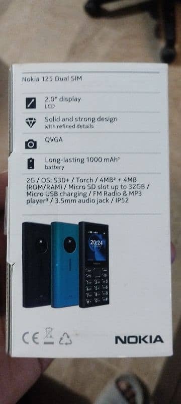 Nokia 125 just box open 2 days use want to sell urgent original 1