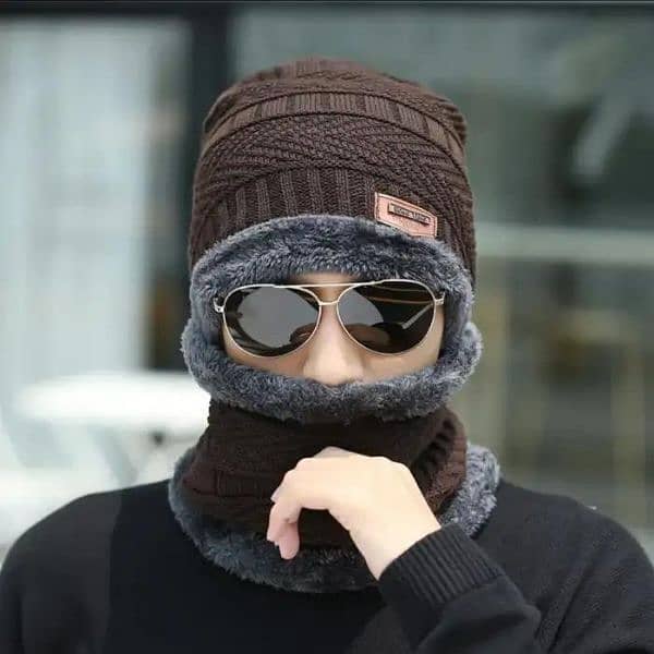 Wool cap with neck warmer cash on delivery 1