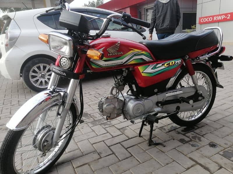 HONDA CD 70 MODEL 2022 STICKER 2023 ISLAMABAD NUMBER 5