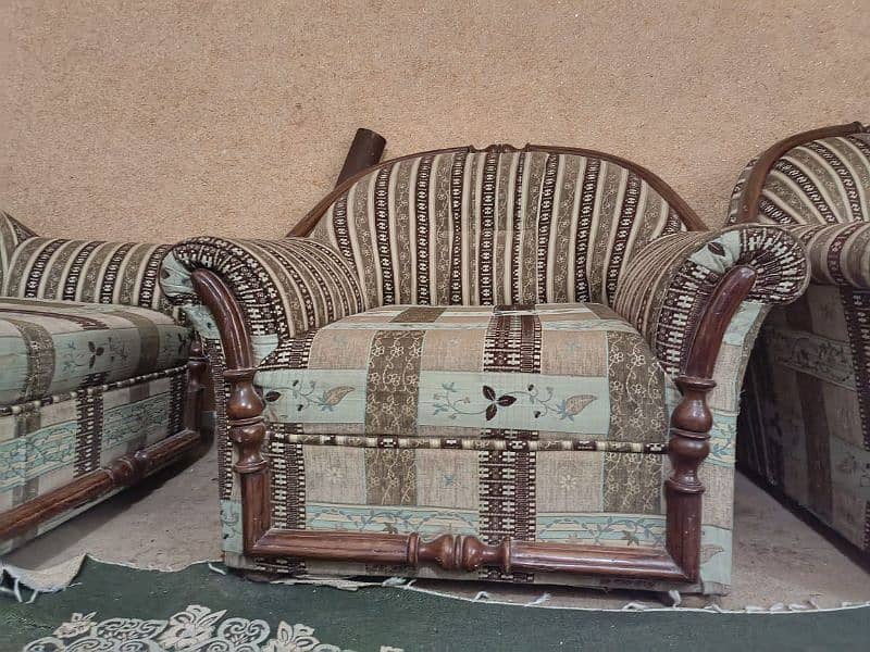 5 Seater wooden sofa set 2