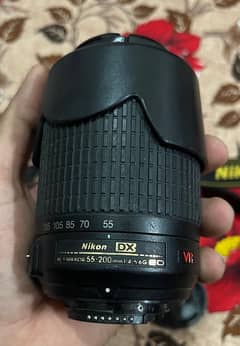 Nikon D5300 with kit lens and 55-200mm lens