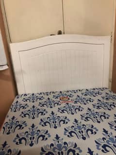 Single Wooden bed with side table available for sale